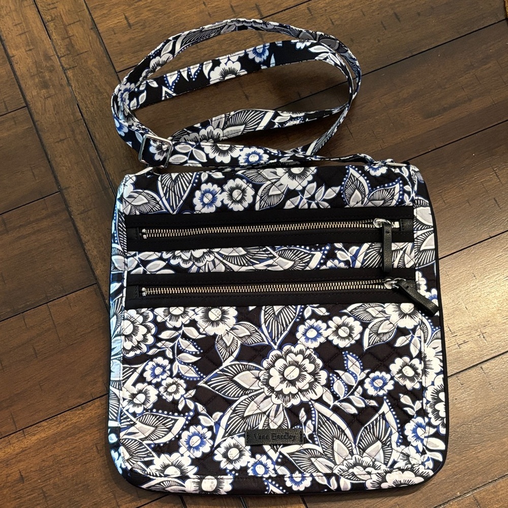 Vera Bradley Blue and White Floral Crossbody Bag
